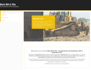 Bick BH & Fils Nothalten, Terrassement, Assainissement général, Construction de piscine, Construction de terrasse traditionnelle, Création et aménagement de jardins, Démolition, Terrassement, Vrd, voirie et viabilisation