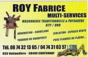 SARL Roy Fabrice Multi-services Châtonnay, Maçonnerie générale , Construction de maison, Entretien d'espaces verts, Ravalement de façades, Rénovation générale