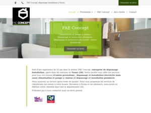 FAE Concept Nyons, Dépannage électricité, Climatisation, Dépannage plomberie