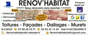 Renov Habitat Avignon, Entretien / nettoyage de toiture, Ravalement de façades