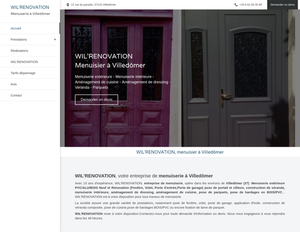 WIL'RENOVATION Villedômer, Menuiserie extérieure, Aménagement de cuisine, Aménagement de dressing, Construction de véranda, Menuiserie intérieure, Pose de parquets, Construction de terrasse en bois, Construction de terrasse traditionnelle, Dépannage serrurerie, Dépannage vitrerie, Installation de fenêtres, Installation de fermetures, Installation de portail ou porte de garage, Installation de portes, Installation de stores ou rideaux métalliques, Installation de volets, Menuiserie extérieure, Miroiterie, Vitrerie générale