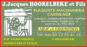 Jean Jacques Hoorelbeke père & fils Ramburelles, Rénovation générale, Agrandissement et extensions, Aménagement de salle de bain, Aménagement intérieur, Construction de maison, Électricité générale, Isolation des combles, Maçonnerie gros oeuvre