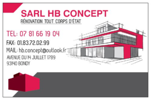 SARL HB CONCEPT Paris 18, Rénovation générale, Agrandissement et extensions, Aménagement de salle de bain, Carrelage et dallage, Démolition, Électricité générale, Installation douche à l'italienne, Isolation intérieure, Maçonnerie d'intérieur, Peinture, Plâtrerie plaquisterie, Pose de faux plafonds, Pose de parquets, Ravalement de façades, Rénovation générale, Revêtements au sol, Revêtements muraux