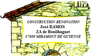 SARL CONSTRUCTION RÉNOVATION JOSÉ RAMOS Miramont-de-Guyenne, Rénovation générale, Agrandissement et extensions, Carrelage et dallage, Construction de maison, Construction de piscine, Construction de terrasse traditionnelle, Démolition de murs porteurs, Maçonnerie générale , Ravalement de façades