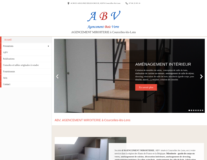 ABV Courcelles-lès-Lens, Aménagement intérieur, Ebenisterie, Fabrication d'escalier sur mesure, Fabrication de meuble sur mesure, Miroiterie, Remplacement de vitrine, Réparation de bris de glace