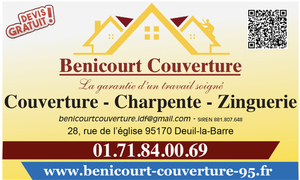 Benicourt couverture  Deuil-la-Barre, Couverture, Artisan du bâtiment, Charpente, Couverture