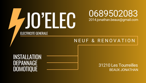 BEAUX JONATHAN Tourreilles, Dépannage électricité, Chauffage électrique, Dépannage chauffage, Dépannage électricité, Eclairage automatique, Électricité générale, Installation d'alarme, Installation de portail ou porte de garage, Installation de ventilation, Mise en conformité électrique, Petits travaux en électricité, Rénovation des installations électriques, Sécurité, contrôle d'accès et vidéosurveillance