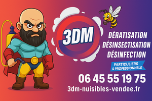 3dm Moutiers-les-Mauxfaits, Dératisation, désinfection et désinsectisation