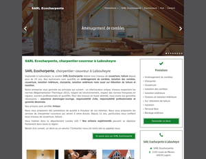 SARL Ecocharpente Trensacq, Charpente, Aménagement de combles, Charpente, Couverture, Entretien / nettoyage de toiture, Isolation des combles, Isolation extérieure, Isolation intérieure, Sur-élévation de toiture, Zinguerie et gouttières