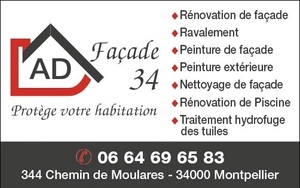 AD façade 34 Façadier Montpellier Ravalement Montpellier, Ravalement de façades, Ravalement de façades