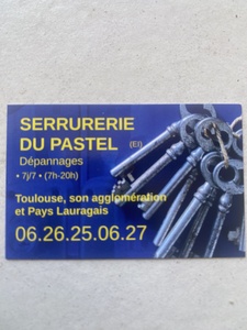 Serrurerie du Pastel Dépannage 7j/7 Gardouch Gardouch, Dépannage serrurerie, Serrurerie générale, Installation de fermetures, Sécurité, contrôle d'accès et vidéosurveillance