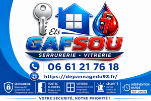 Gafsou serrurerie vitrerie  Montreuil, Dépannage serrurerie, Dépannage plomberie, Dépannage vitrerie, Plomberie générale